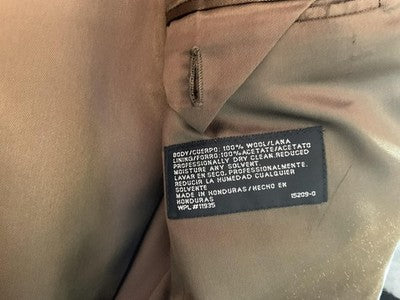 VTG Stafford Suit Jacket Men 40 Brown Wool Three Button Lined Blazer Honduras