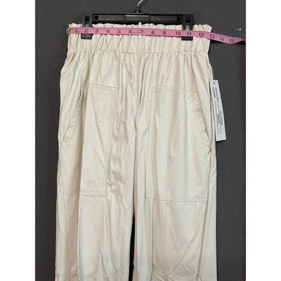 Like an Angel White Faux Leather Lounge Pants Top Set S Joggers Bralette Biker