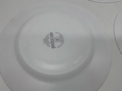 Arcopal France Floral Dinner Plates Set Of 3 White Glass Microwave Dishwasher