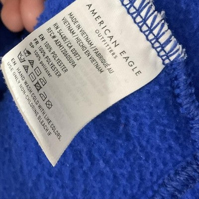 American Eagle Outfitters Sweatshirt Womens XL Blue Fleece 1/4 Zip Pullover