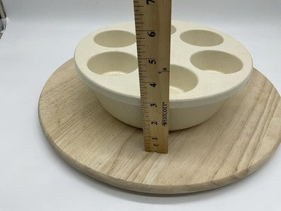 Microware Bundt Ring Cake Mold Pan 10 In Beige 2 Piece USA Microwave Bakeware