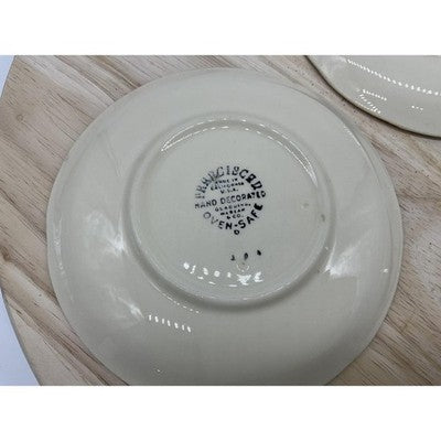 VTG Franciscan Apple Saucer Set of 3 - 6" Plates Hand Decorated California USA