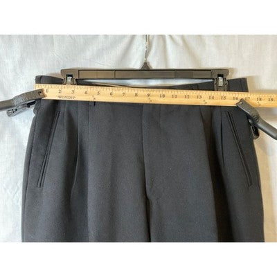 Dino DiVinci Men's Black Dress Pants 35W 28L, Pleated, Zip Fly, Hand Tailored