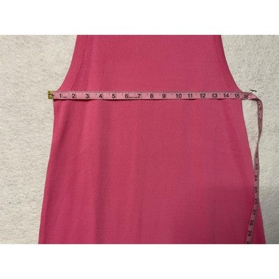 The Drop Dress Ribbed Pink Women's Large Sleeveless Knit Tank Midi Shift