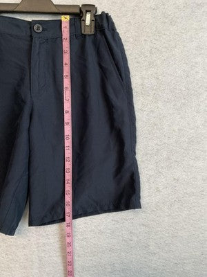 Chaps Shorts Boys 14 Husky Navy Blue School Uniform Flat Front Elastic Waist