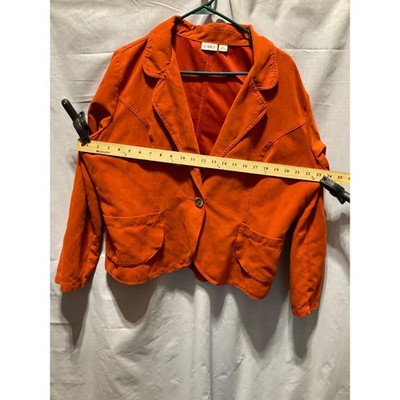 Cato Women's Blazer XL Burnt Orange Suede-Like Polyester