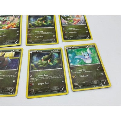 Pokemon TCG Card Lot Axew Deino Dratini Dragon Type 6 Card Bundle Mixed Sets