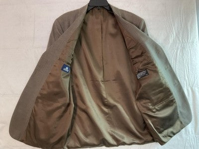 VTG Stafford Suit Jacket Men 40 Brown Wool Three Button Lined Blazer Honduras