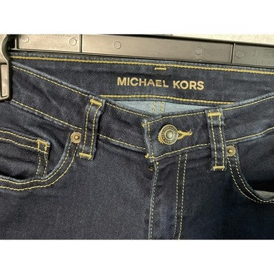 Michael Kors Jeans Womens 4 Dark Wash Skinny Stretch Denim Five Pocket MK Logo