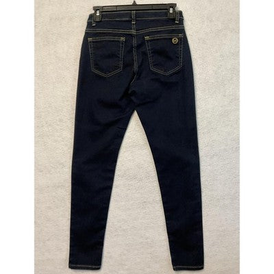 Michael Kors Jeans Womens 4 Dark Wash Skinny Stretch Denim Five Pocket MK Logo