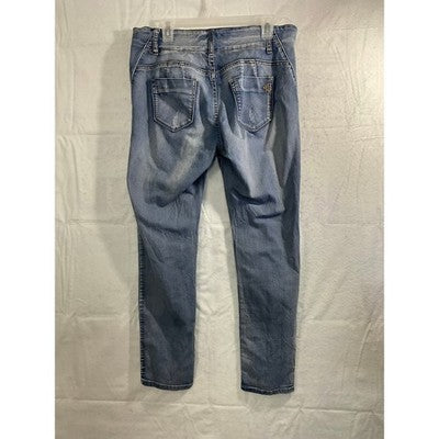 VIP Jeans Skinny Jeans Womens 13 Blue Distressed Ripped Denim Streetwear