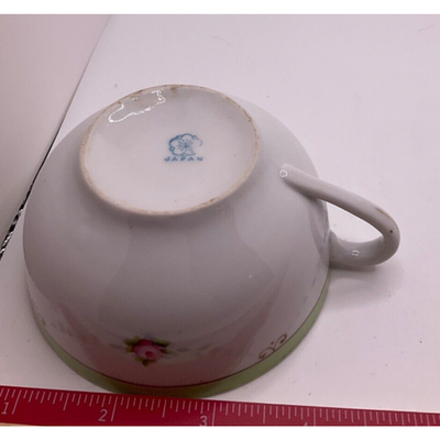 Vintage Japanese Tea Cup & Saucer Set - Hand-Painted Floral, Delicate Design