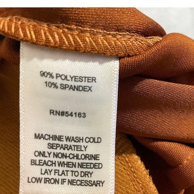 Marc New York Pencil Skirt Womens Med Brown Button Front Tie Waist Midi Office