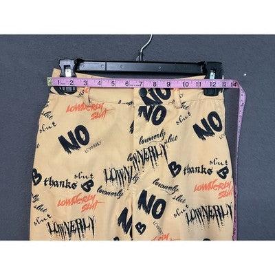 Blush Mark Pants Womens Small All Over Graphic Streetwear Y2K Polyester Blend