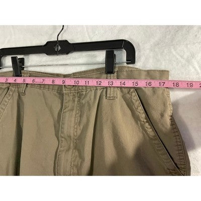 Wrangler Cargo Shorts Mens 36 Khaki Tan Cotton Twill Relaxed Fit Workwear