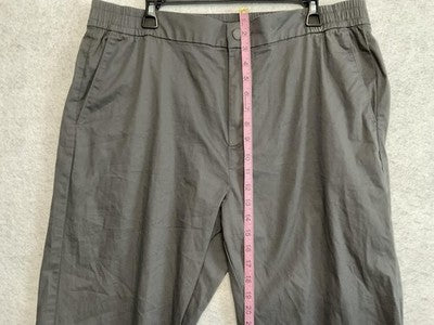 Calvin Klein Pants Mens 38x28 Gray Chino Elastic Waist Tapered Casual Fit