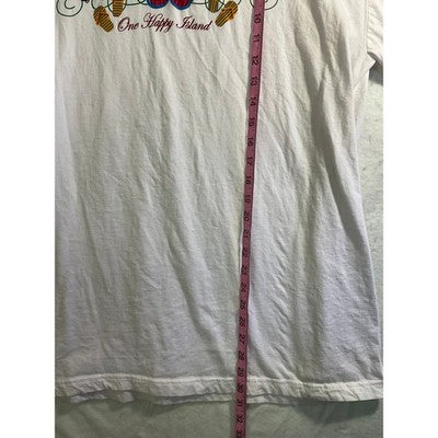 Sea Man Aruba Graphic T-Shirt Mens XXL White Cotton One Happy Island Souvenir
