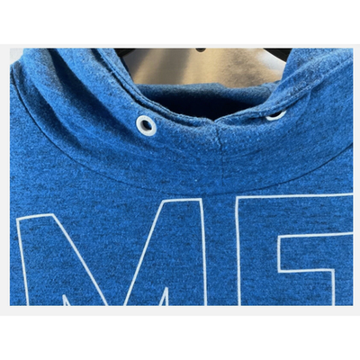 American Eagle Outfitters Hoodie Mens XL Blue Colorblock Graphic Sweatshirt