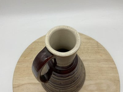 Vintage Marcrest Brown Stoneware Jug Pitcher Floral Oven Proof USA Kitchen