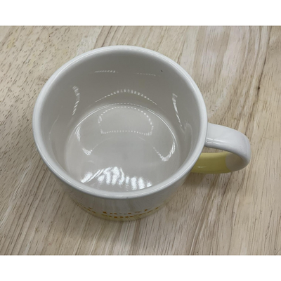 The Old Pottery Company Coffee Mug Easy Peasy Lemon Squeezy Yellow White Ceramic