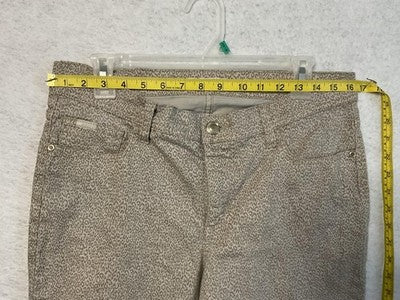 Lee Jeans Womens 32x23 Tan Leopard Animal Print Natural Fit Just Below Waist Y2K
