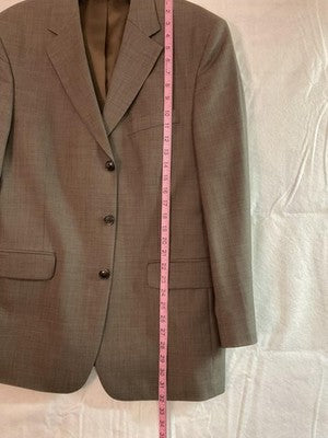 VTG Stafford Suit Jacket Men 40 Brown Wool Three Button Lined Blazer Honduras