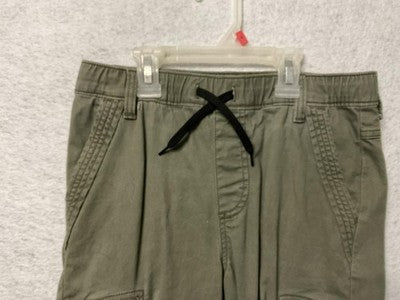 Wrangler Pants Boys 12 Regular Green Cargo Jogger Elastic Waist Pockets