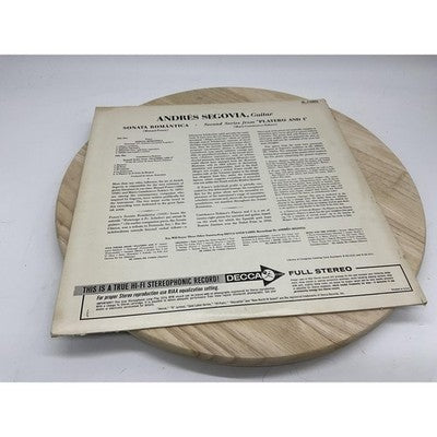 Vintage Andres Segovia LP Sonata Romantica Platero And I Classical Guitar Decca