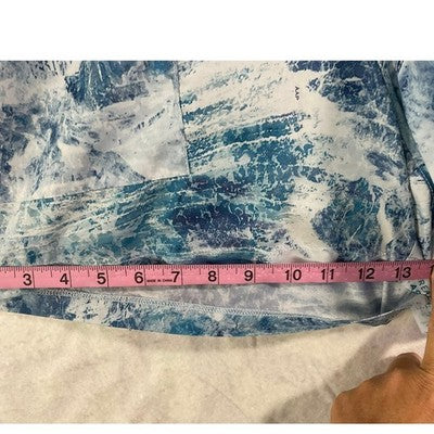 Ocean + Coast Realtree Fishing Shorts Womens Large Blue Camo Aspect Performance