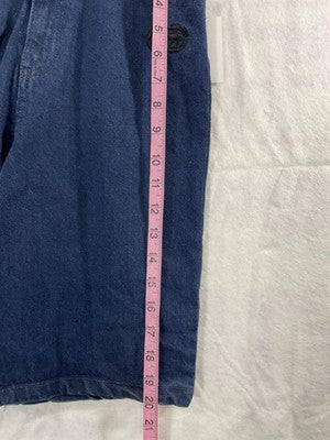 Ecko Unltd Shorts Boys 12 Blue Denim Bermuda Flat Front Rhino Logo Casual