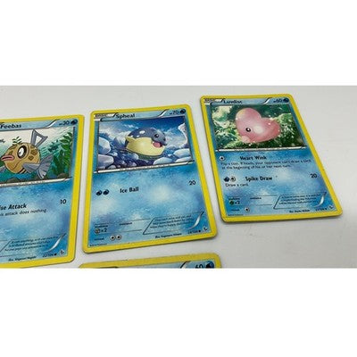 Pokemon Water Type Card Lot 7pc Froakie Psyduck Spheal Luvdisc TCG Mixed Set