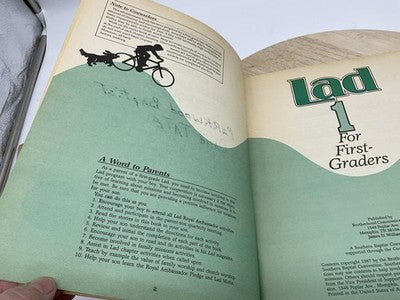 Lad 1 For First-Graders James D. Williams Brotherhood Green PB USA 1987 Kids