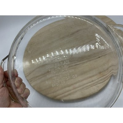 Anchor Hocking Clear Glass Deep Pie Dish 9 In Round Baking Pan Handles Kitchen