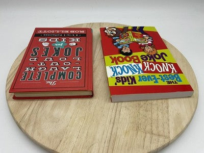 Rob Elliott Kids Joke Books 2pc Set Paperback Hardcover Red Multicolor
