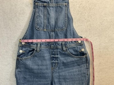 Old Navy Overalls Unisex Kids XL (14-16) Blue Denim Straight Bib Pockets Jeans