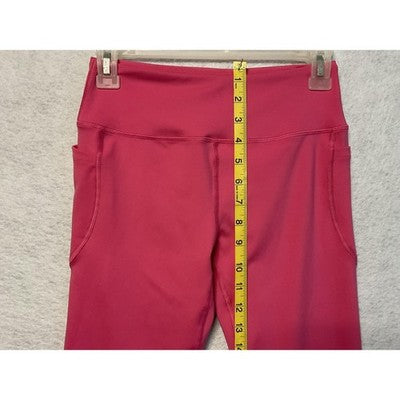 AENLLEY Leggings Womens XL Pink High Rise Yoga Pants Pockets Stretch Activewear