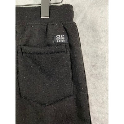One Point One Joggers Mens XL Black Red Green Side Stripe Zipper Streetwear