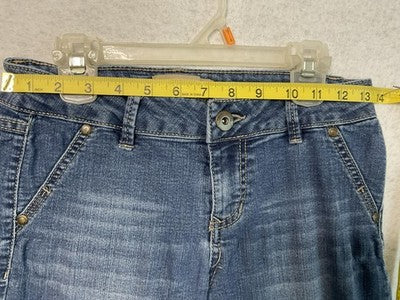 Blue Spice Jeans Womens 3 Blue Mid Rise Skinny Stretch Denim Light Wash Juniors