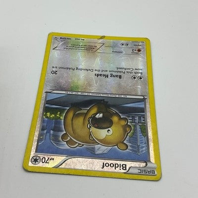 Pokemon Bidoof TCG Card Dragons Exalted 106/124 Reverse Holo Common 2012 BW