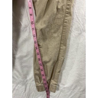 Perry Ellis Pants Unisex Kids 10-12 Beige School Uniform Jogger Twill Stretch