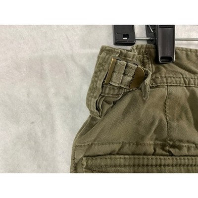 Cargo Shorts Mens 32 Olive Green Multi Pocket Zipper Accent Utility Outdoor