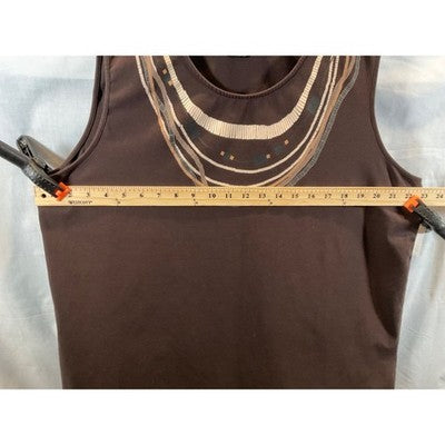 Liz & Me Platinum Collection Women’s Sleeveless Top  Beaded Scoop Neck 1X 18/20