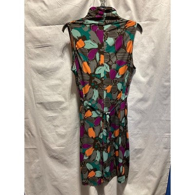 Attention Floral Sleeveless V-Neck Maxi Dress Size L Polyester/Spandex Stretchy