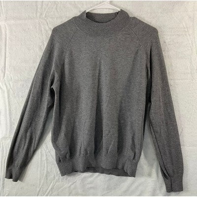 Primark Cares Sweater Women XL Grey Mock Neck Raglan Knit Pullover Basic