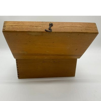 Mississippi Glass Wooden Storage Box 8"x5"4" Tan Industrial Vintage Crate