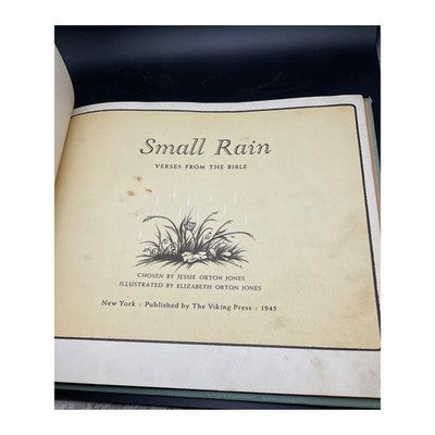 1945 Small Rain Verses Bible Jessie Orton Jones Illus Hardcover 5th Edition