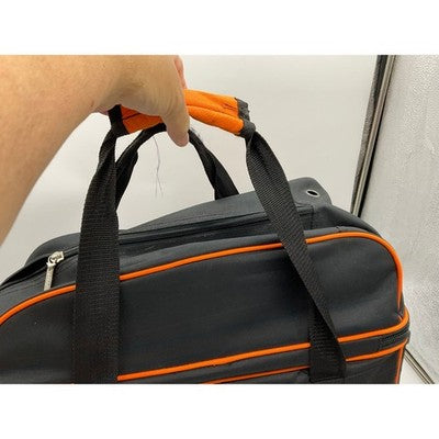 Pyramid Bowling Ball Bag Unisex OS Black Orange Rolling 2 Ball Tote Carrier