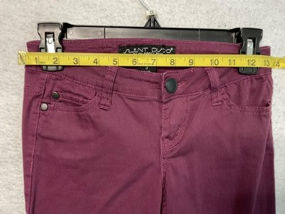 Celebrity Pink Silent Disco Jeans Womens 3 Burgundy Wine Skinny Stretch Juniors