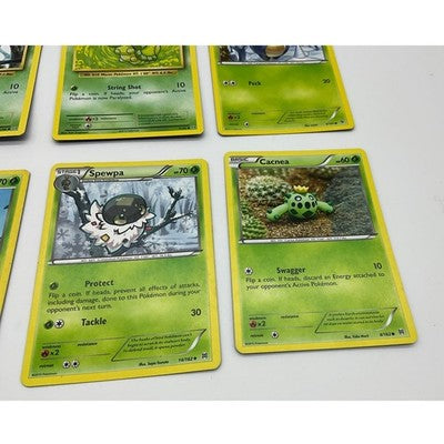 Pokemon TCG Card Lot 6ct Caterpie Karrablast Volbeat Spewpa Cacnea Grass Bug