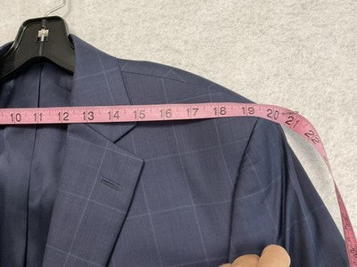 Angelos Suit Men 42 Blue Wool Plaid 2 Piece Pants 37x31 Super 150s Canada